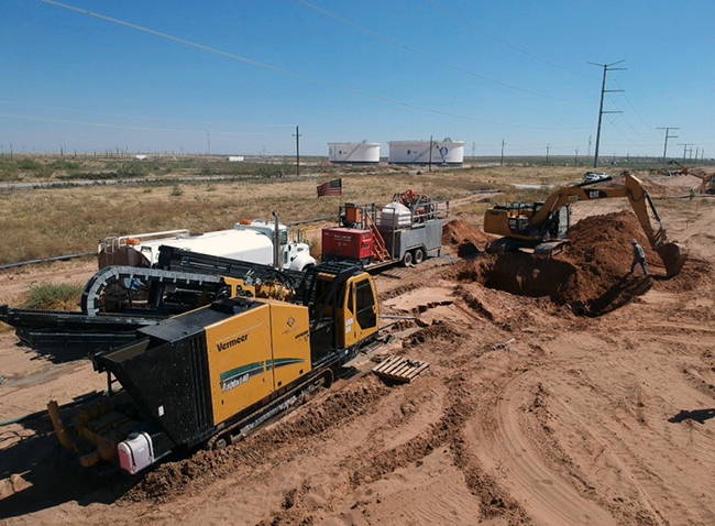 English Directional Drill jobsite set-up