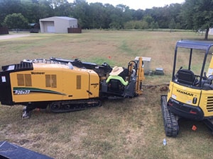 Vermeer D20x22 HDD on Brazos Wifi's jobsite installing fiber internet lines